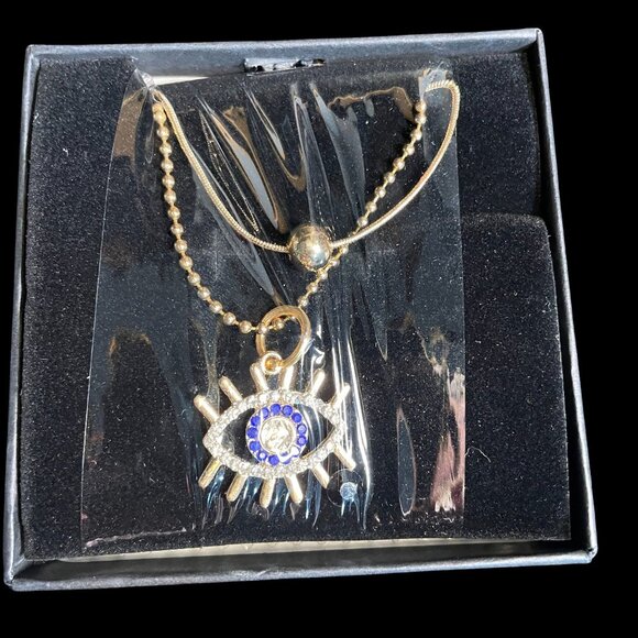 Coralmee Evil Eye Pendant Necklace Gold Layered Chain Jewelry Protection Charm - Picture 3 of 9